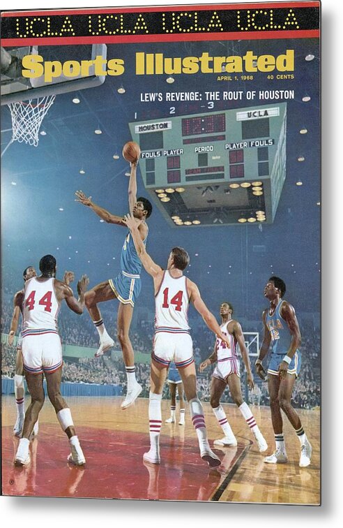 Sports Illustrated Metal Print featuring the photograph Ucla Lew Alcindor, 1968 Ncaa Semifinals Sports Illustrated Cover by Sports Illustrated