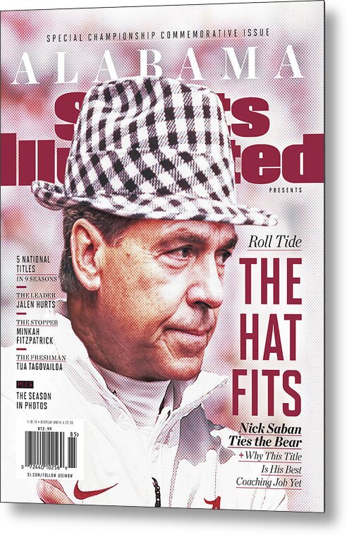 Publication Metal Print featuring the photograph University Of Alabama, 2018 Ncaa National Champions Sports Illustrated Cover by Sports Illustrated