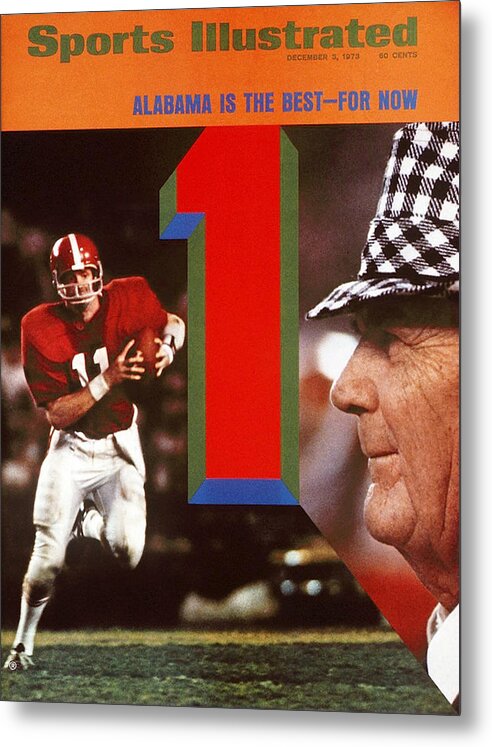 Bear Bryant Metal Print featuring the photograph University Of Alabama Coach Paul Bear Bryant And Qb Gary Sports Illustrated Cover by Sports Illustrated