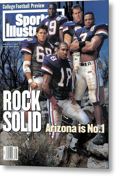 Season Metal Print featuring the photograph University Of Arizona, 1994 College Football Preview Issue Sports Illustrated Cover by Sports Illustrated