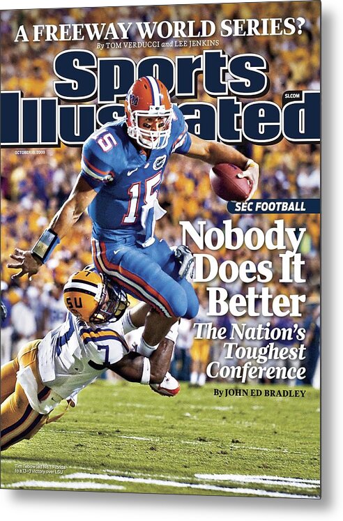 Sports Illustrated Metal Print featuring the photograph University Of Florida Qb Tim Tebow Sports Illustrated Cover by Sports Illustrated