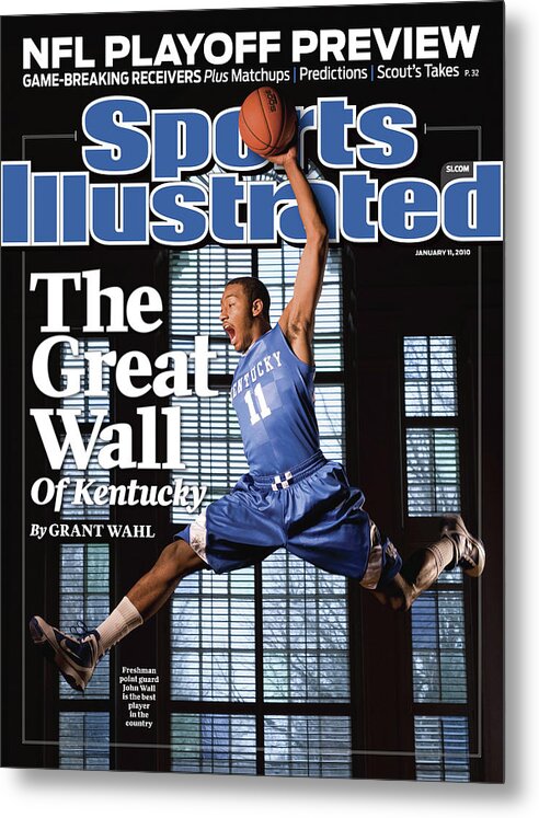Point Guard Metal Print featuring the photograph University Of Kentucky John Wall Sports Illustrated Cover by Sports Illustrated