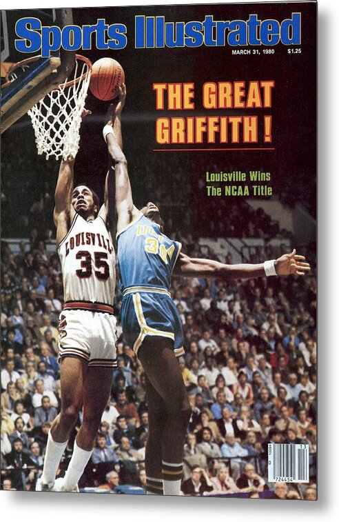 1980-1989 Metal Print featuring the photograph University Of Louisville Darrell Griffith, 1980 Ncaa Sports Illustrated Cover by Sports Illustrated