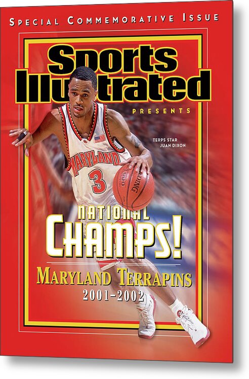 Atlantic Coast Conference Metal Print featuring the photograph University Of Maryland Juan Dixon, 2002 Ncaa National Sports Illustrated Cover by Sports Illustrated
