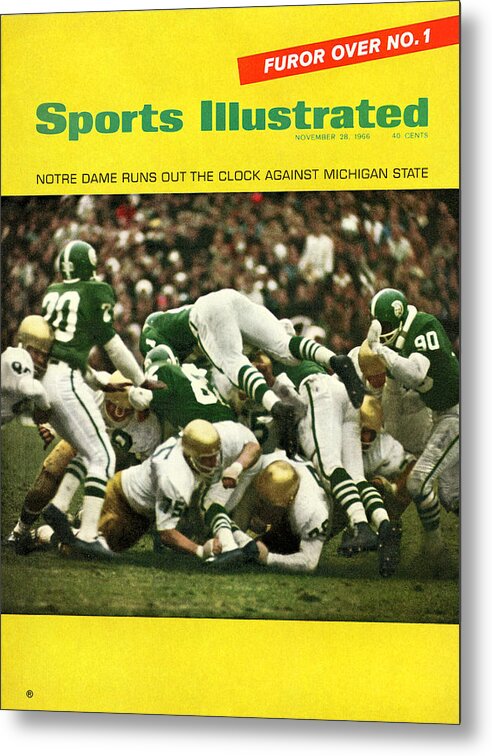 Michigan State University Metal Print featuring the photograph University Of Notre Dame Football Sports Illustrated Cover by Sports Illustrated