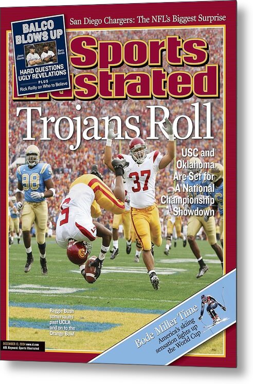 Magazine Cover Metal Print featuring the photograph University Of Southern California Reggie Bush Sports Illustrated Cover by Sports Illustrated