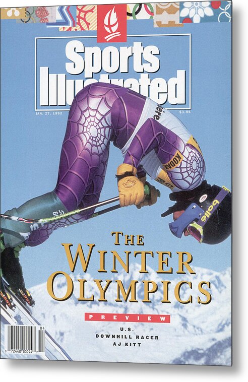 Magazine Cover Metal Print featuring the photograph Usa A.j. Kitt, 1992 Albertville Olympic Games Preview Issue Sports Illustrated Cover by Sports Illustrated
