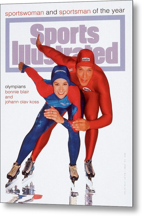 The Olympic Games Metal Print featuring the photograph Usa Bonnie Blair And Norway Johann Olav Koss, 1994 Sports Illustrated Cover by Sports Illustrated