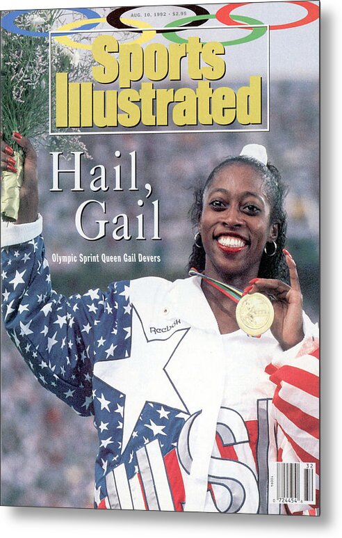 Magazine Cover Metal Print featuring the photograph Usa Gail Devers, 1992 Summer Olympics Sports Illustrated Cover by Sports Illustrated