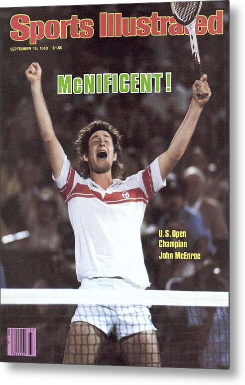 1980-1989 Metal Print featuring the photograph Usa John Mcenroe, 1980 Us Open Sports Illustrated Cover by Sports Illustrated