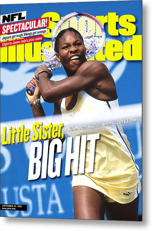 Tennis Metal Print featuring the photograph Usa Serena Williams, 1999 Us Open Sports Illustrated Cover by Sports Illustrated