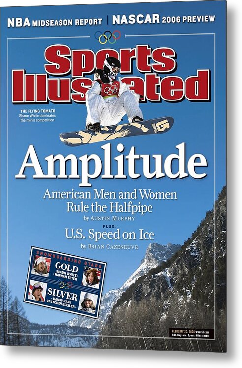 Magazine Cover Metal Print featuring the photograph Usa Shaun White, 2006 Winter Olympics Sports Illustrated Cover by Sports Illustrated