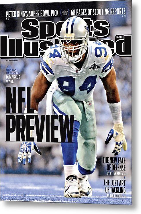 Magazine Cover Metal Print featuring the photograph Washington Redskins V Dallas Cowboys Sports Illustrated Cover by Sports Illustrated