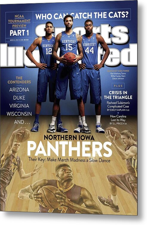 Magazine Cover Metal Print featuring the photograph Who Can Catch The Cats Northern Iowa Panthers, Their Key Sports Illustrated Cover by Sports Illustrated