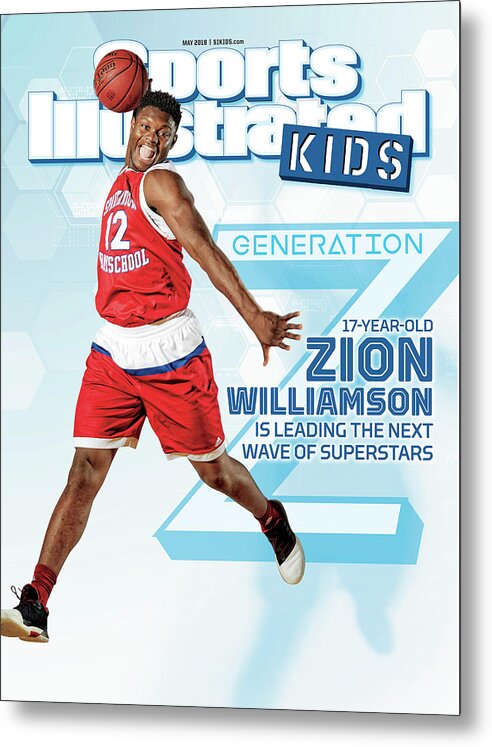 K05cvrv15 Metal Print featuring the photograph Generation Z, Spartanburg HS Zion Williamson Cover by Sports Illustrated