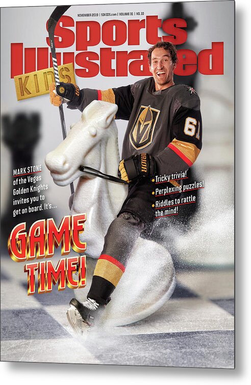 Portrait Metal Print featuring the photograph Game Time - Vegas Knights Mark Stone Issue Cover by Sports Illustrated