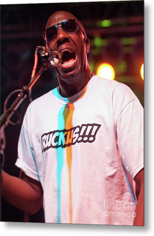 2011 Metal Print featuring the photograph JB Smoove with Bootsy Collins and The Funk University at Bonnaroo by David Oppenheimer