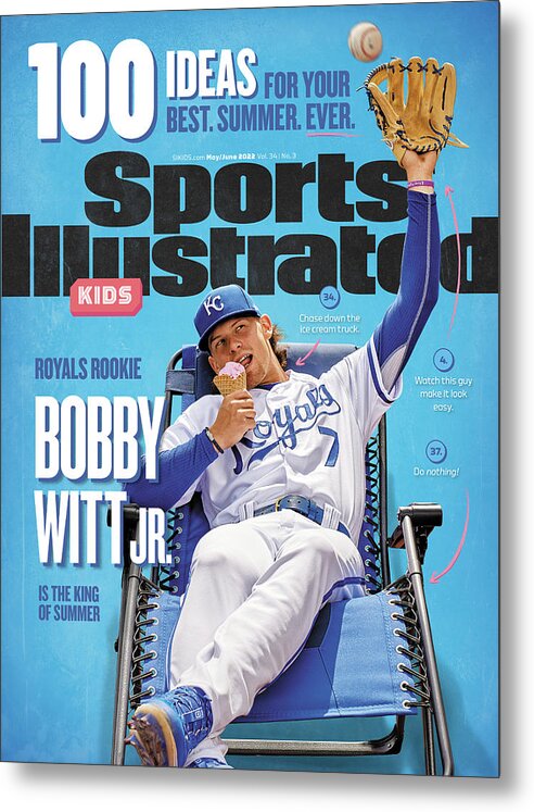 Published Metal Print featuring the photograph Kansas City Royals Bobby Witt Jr. Issue Cover by Sports Illustrated