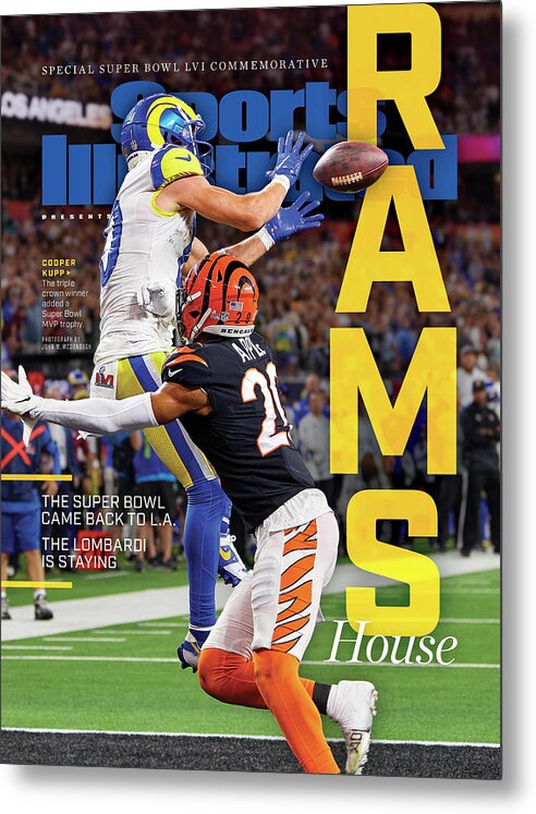 #faatoppicks Metal Print featuring the photograph Los Angeles Rams, Super Bowl LVI Commemorative Issue Cover by Sports Illustrated