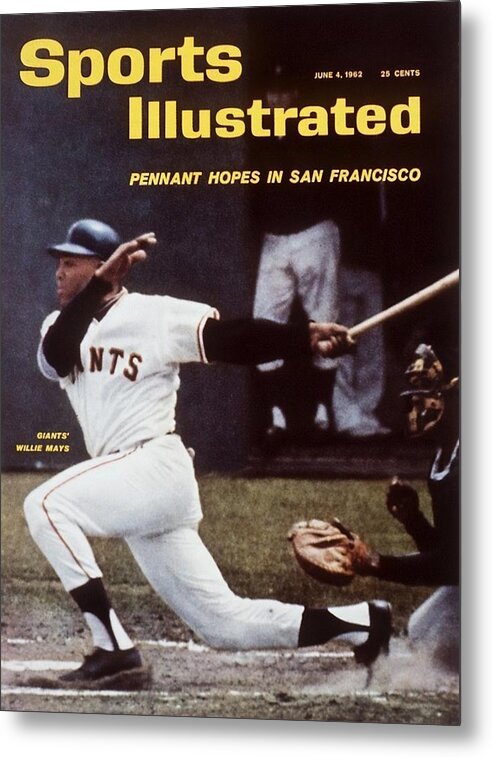 Magazine Cover Metal Print featuring the photograph San Francisco Giants Willie Mays... Sports Illustrated Cover by Sports Illustrated