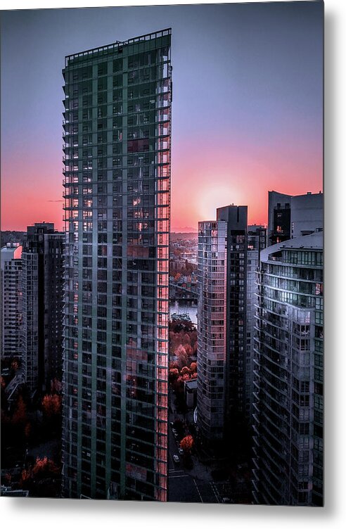 Affluent Opulent Luxe Style Metal Print featuring the photograph Vancouver British Columbia Canada Cityscape 4438 by Amyn Nasser