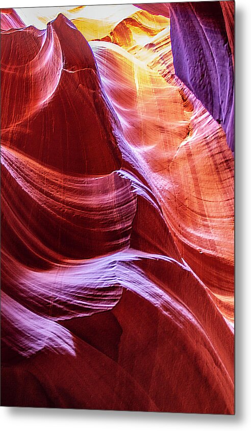 Antelope Metal Print featuring the photograph Antelope Hall of Light Series #14 - Page, Arizona, USA - 2011 New 1/10 by Robert Khoi