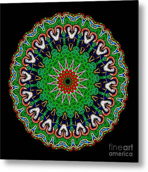 Abstract Metal Print featuring the photograph Kaleidoscope Stained Glass Window Series #18 by Amy Cicconi