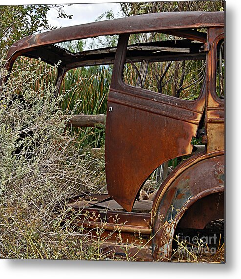 Old Car Metal Print featuring the photograph Car-cass by Lee Craig