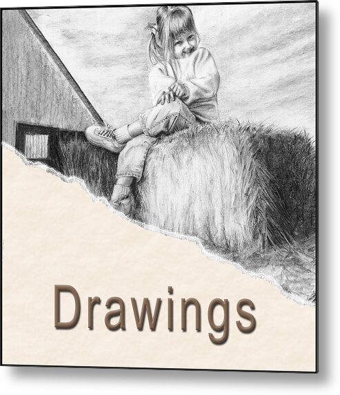  Metal Print featuring the drawing Drawings Button by Arthur Fix