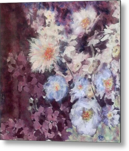 Flowers Metal Print featuring the painting Flower Burst by Richard James Digance