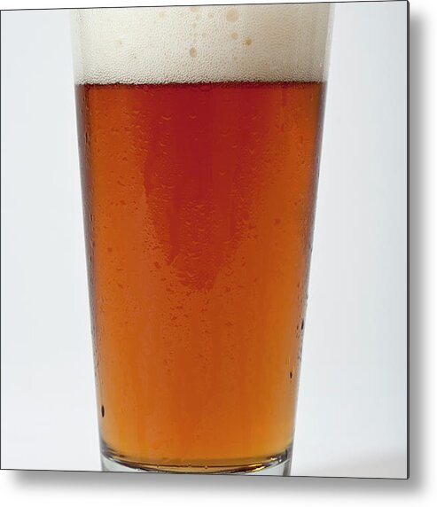 Cold Temperature Metal Print featuring the photograph Pint Of Frothy Beer by Stewart Waller