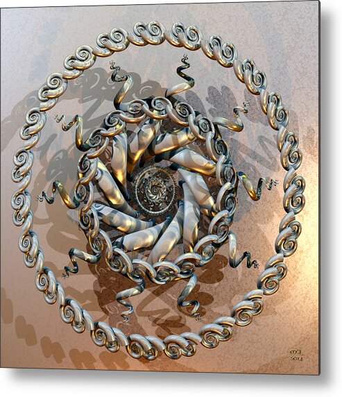 Abstract Metal Print featuring the digital art Shiva Ascending by Manny Lorenzo