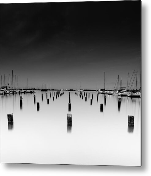 Harbor Metal Print featuring the photograph The pier by Tin Lung Chao
