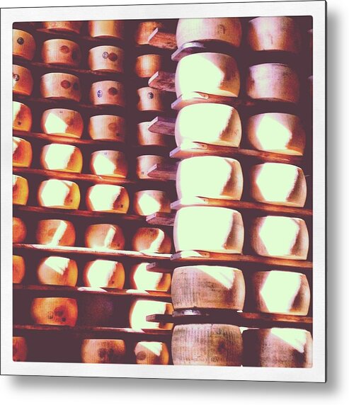 Cheese Metal Print featuring the photograph The Ripening of Parmigiano Reggiano by Scott Cherhoniak