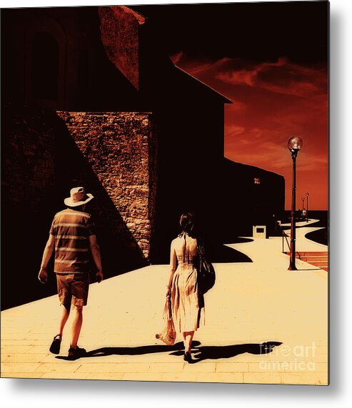 Man Metal Print featuring the photograph The walk by Nick Biemans