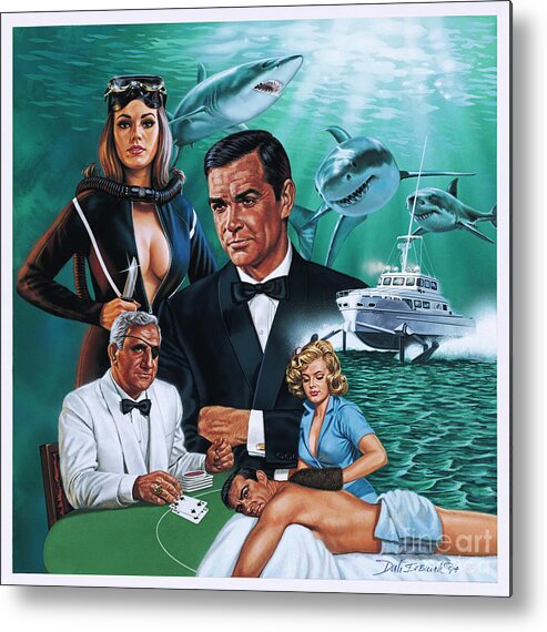 Portrait Metal Print featuring the painting Thunderball by Dick Bobnick