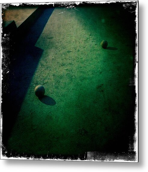 Bocce Balls Metal Print featuring the photograph Bocce Ball Court by Suzanne Lorenz