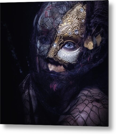 Crystal Yingling Metal Print featuring the photograph A Little Lace by Ghostwinds Photography