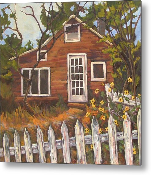 Old House Metal Print featuring the painting Ed's Place by Gina Grundemann