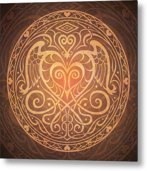 Mandala Metal Print featuring the digital art Heart of Wisdom Mandala by Cristina McAllister