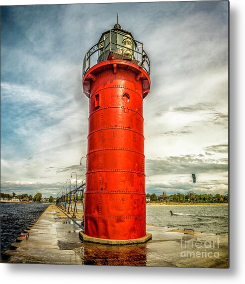 Great Lakes Metal Print featuring the photograph Lighthouse in South Haven by Nick Zelinsky Jr