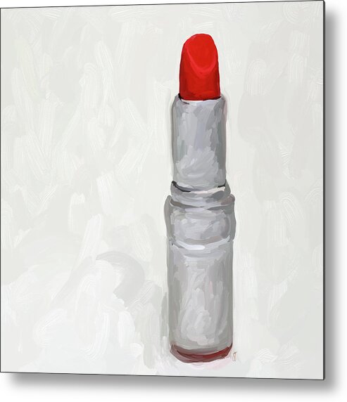 Lipstick Metal Print featuring the painting Lipstick I by Jai Johnson