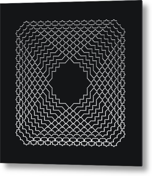 Metallic Lace Metal Print featuring the digital art Metallic Lace AVI by Robert Krawczyk