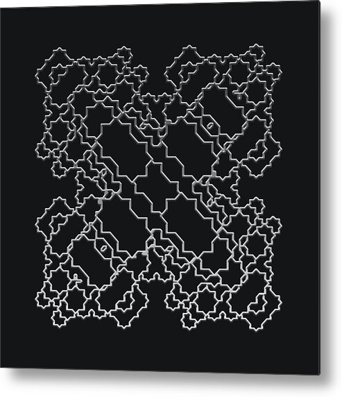 Metallic Lace Metal Print featuring the digital art Metallic Lace AXIX by Robert Krawczyk