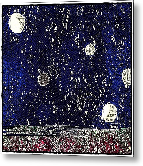 Midnight Blue Metal Print featuring the digital art Night Sky View by Cooky Goldblatt