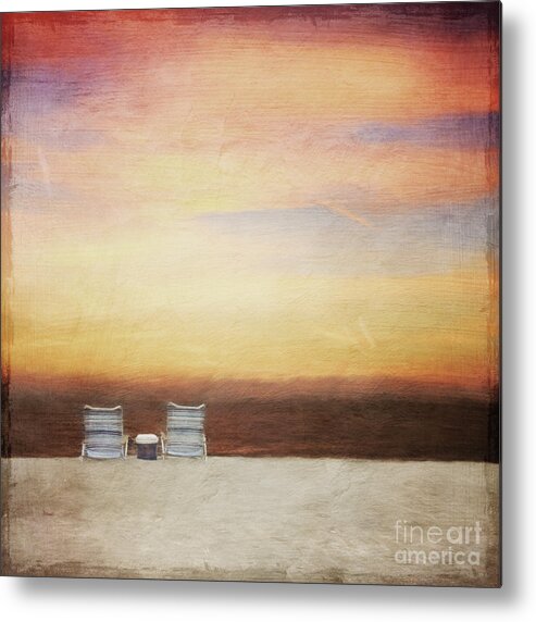 Sunset Metal Print featuring the digital art Sunset for Two by Jayne Carney