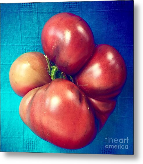 Tomatoe Metal Print featuring the photograph Tomatoe by Suzanne Lorenz