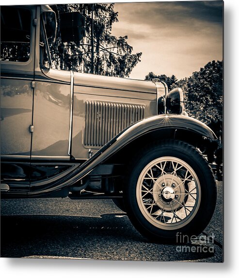 Antique Truck Metal Print featuring the photograph Vintage Ford Truck 1 by Pamela Taylor