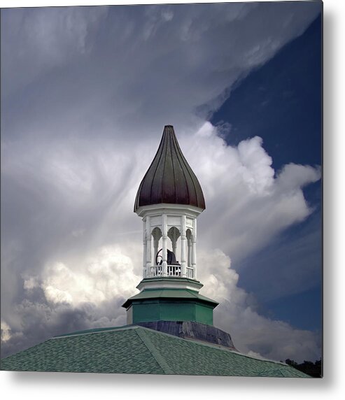 Bell Metal Print featuring the photograph Bellisimo- School Bell Tower - Cambridge Wisconsin by Peter Herman