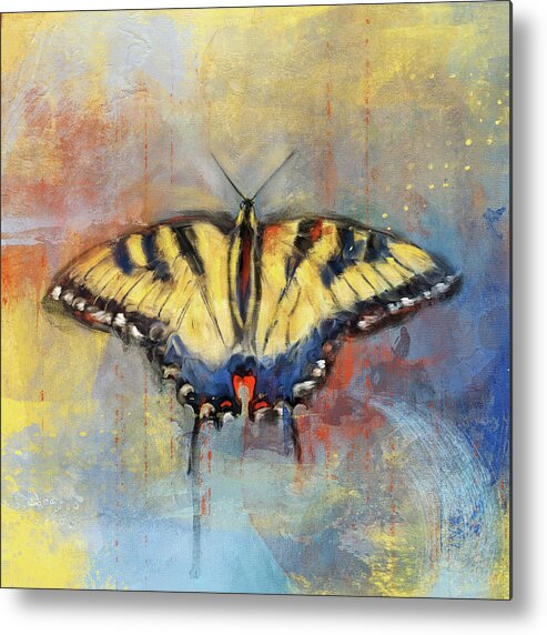 Butterfly Metal Print featuring the painting Color My World by Jai Johnson